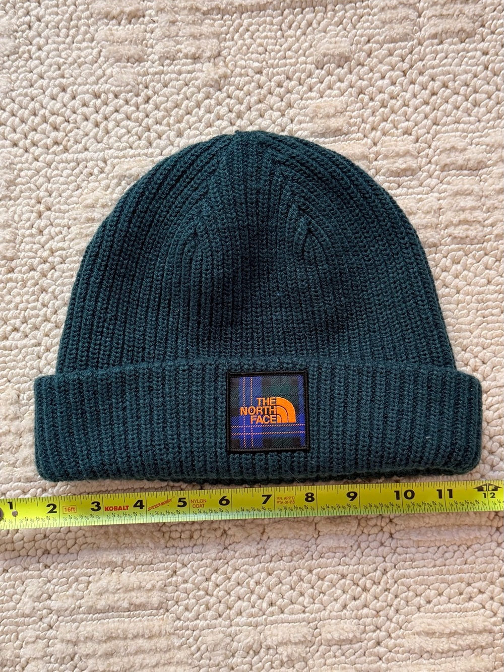 The North Face Dark Teal Ribbed Cuffed Beanie